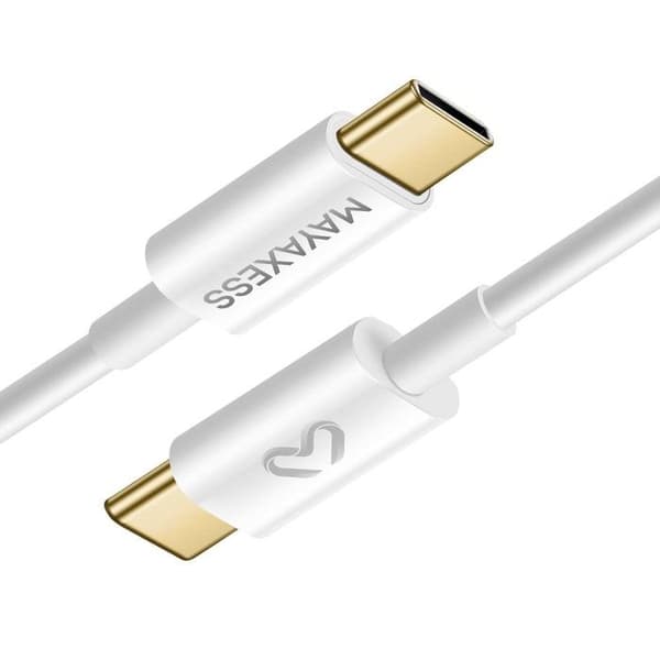 Lader - MAYAXESS - Samsung Galaxy S25 Plus - 20W - USB-C Kabel 1m - Hvid Vit