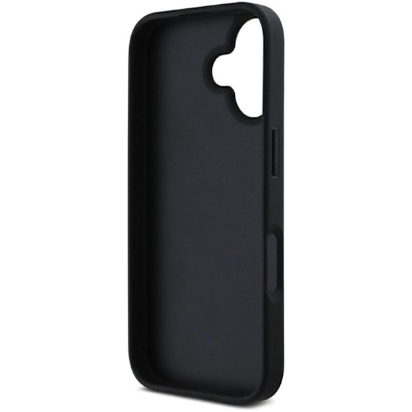 Karl Lagerfeld Fast Glitter Metal Ikonik Bagcover til iPhone 16 Sort
