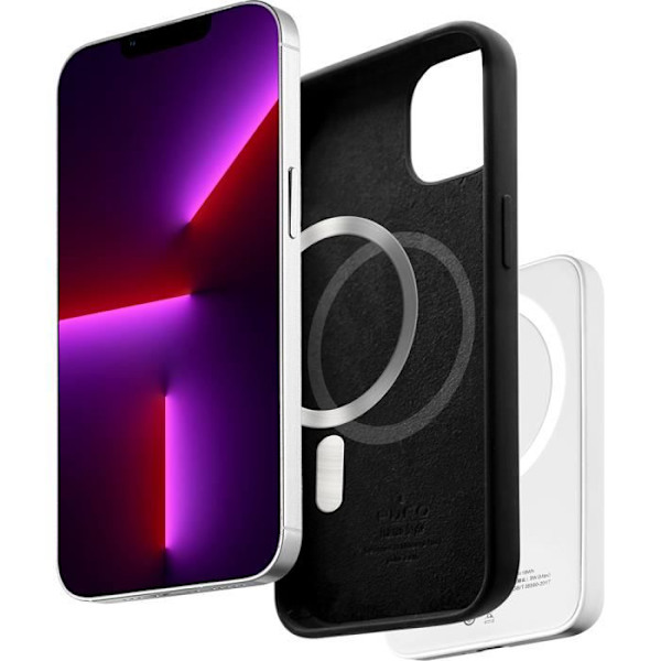 Coque Silikone - PURO - iPhone 12 / 12 Pro - Sort - Fleksibel - Kompatibel med MagSafe Svart