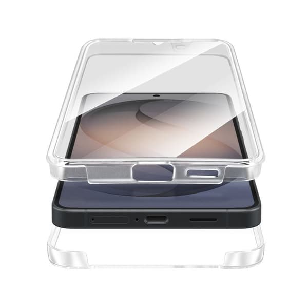 Helcover til Galaxy S26 Plus 360° Beskyttelse i Transparent Silikone Vit