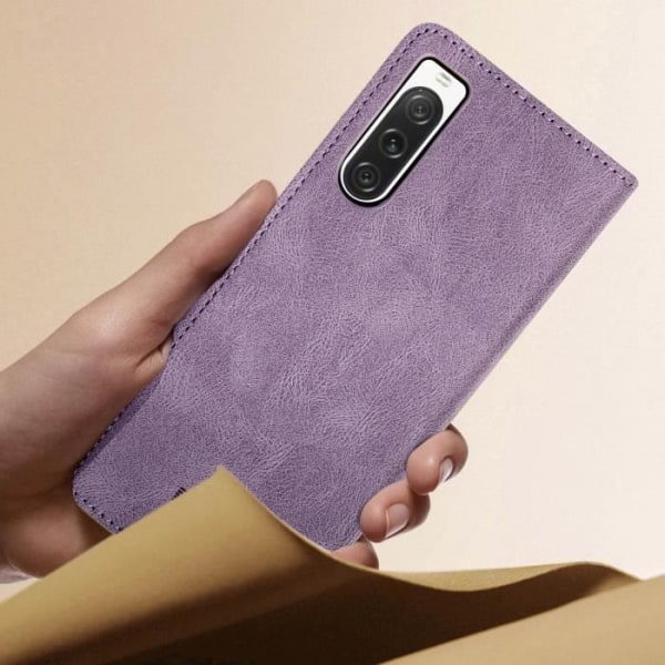 Xperia 10 V Folio Stand Lavender Flip Case