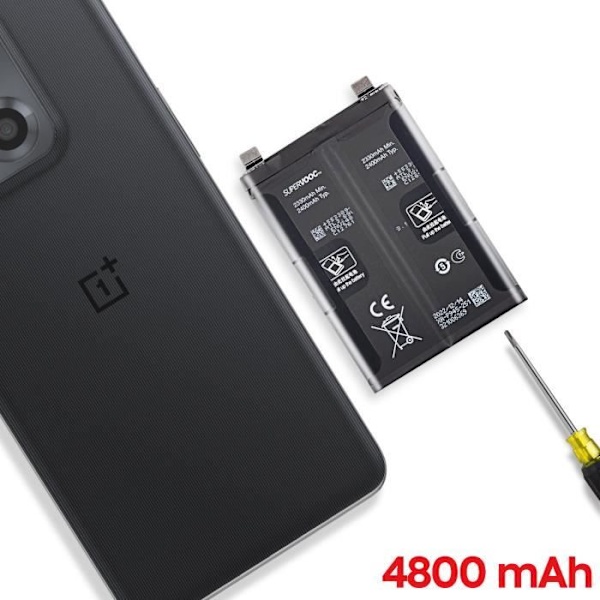 OnePlus 10T 4800mAh Alkuperäinen BLP945 Oneplus Musta Sisäinen Akka Svart