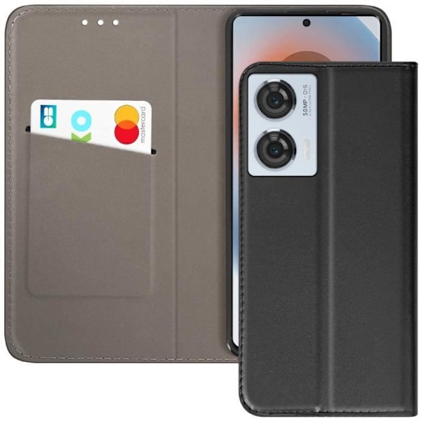 Ärende för Motorola Edge 50 Fusion Med magnetisk lock och kreditkortshållare svart Svart