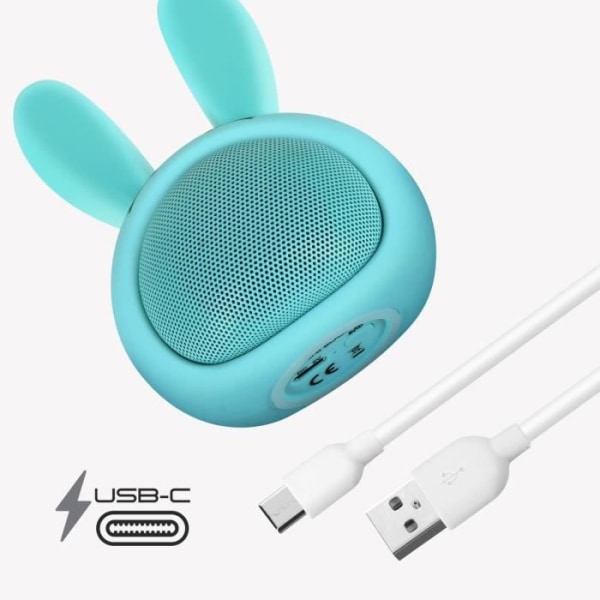 3W Bluetooth-højttaler 3h batterilevetid Moxie Blue Luminous Rabbit Design