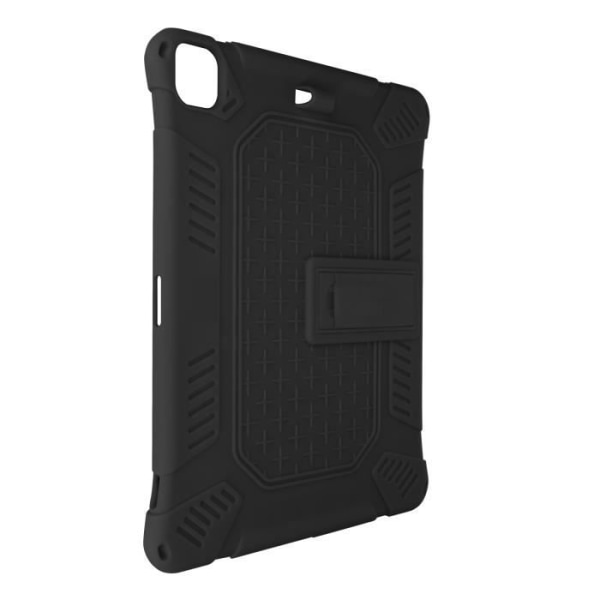 Apple iPad Pro 12.9 2020 Hybrid Case Præget Design Kickstand Skulderrem Sort