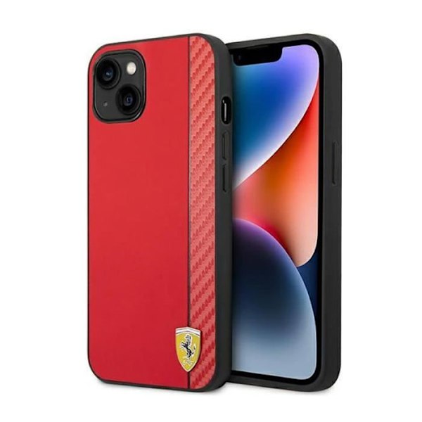 Ferrari Carbon - Etui til iPhone 14 (rød) - 3666339063849