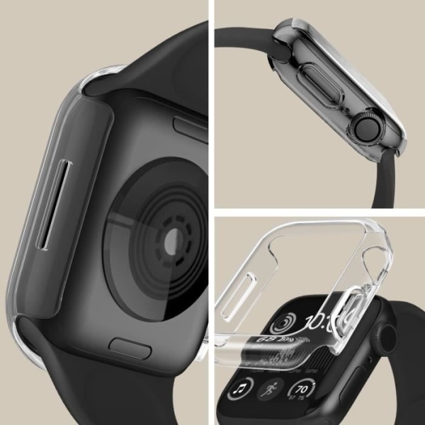 AVIZAR Stødsikker etui til Apple Watch Series 8 / 7 45 mm - Gennemsigtig beskyttelse