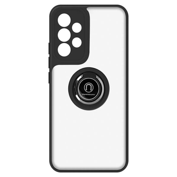 Coque för Samsung Galaxy A33 5G Bimaterial Metallring Video Stöd Svart Svart