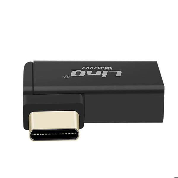 OTG USB hun til USB-C han Adapter 10 Gbps Overførsel og Opladning LinQ Sort