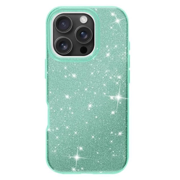 Glittrande Skal för iPhone 16 Pro Stöttålig Grön Grön