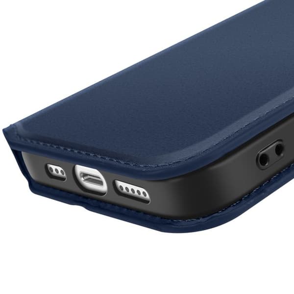 Ärende för iPhone 16e - Classic Edition - Blå - Magnetlock - Videostativ - Kortfack Blå