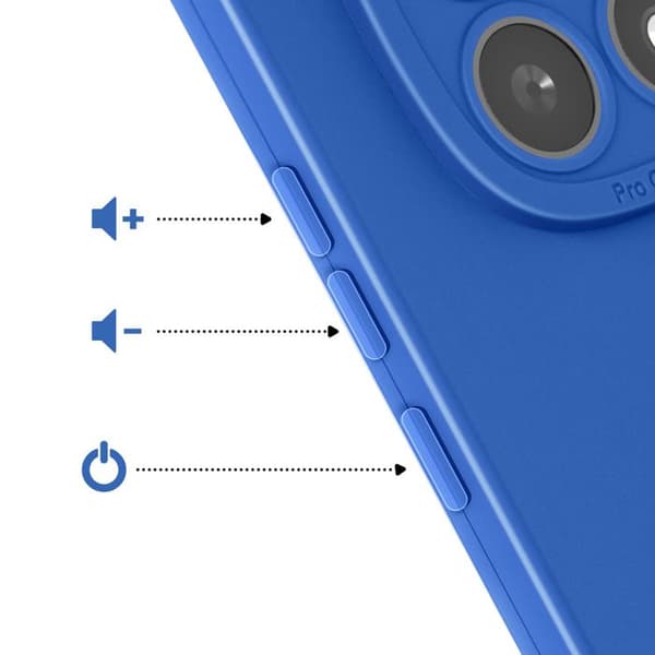 Siliconfodral för Redmi Note 15 med förstärkt kamerablock i blått Blå