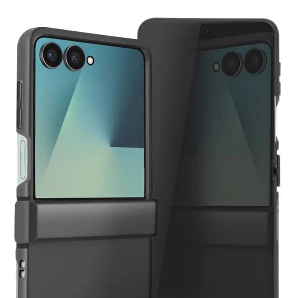 Coque til Galaxy Z Flip 7 Soft-Touch med Forstærket Hængsel Sort Svart