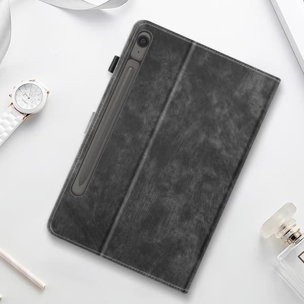 Etui til Samsung Galaxy Tab S9 og Tab S9 FE Kortholder Video Support Sort Svart