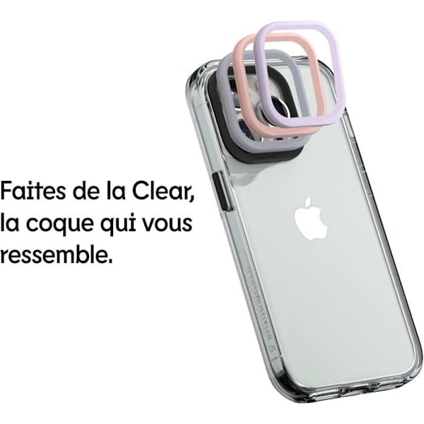 RhinoShield Clear [iPhone 14 Pro Max] | Kestää kellastumista, korkea läpinäkyvyys - Musta valokuvalinssin ääriviivat