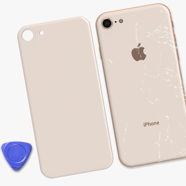 Takalasin vaihto - Apple iPhone SE 2020 ja 8 - AVIZAR - Keltainen - Paino: 19 g Gul