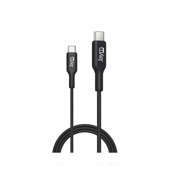 USB-C Kabel - JAYM - PD 3.0 - 100W - Opladning og Synkronisering - 1m Sort Svart