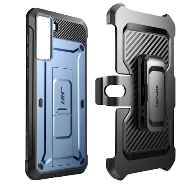Fodral till Samsung S22 - SUPCASE - Unicorn Beetle Pro - Stötsäker - Stativ - Blå Blå