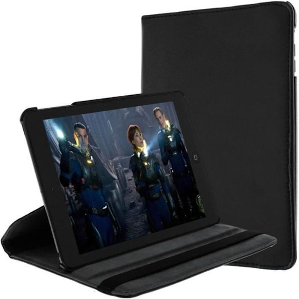 Etui med roterbart stöd - Apple - iPad Mini - Svart läder - 7 tum - Både för män och kvinnor Svart