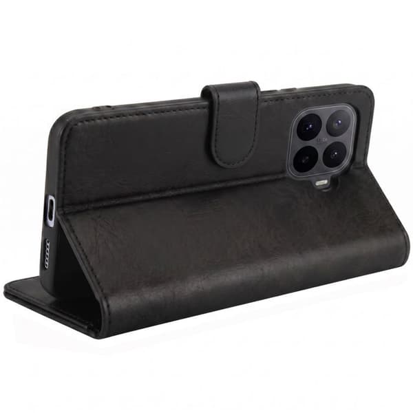 Etui til Xiaomi 17T Pung Læderlook med Støtte Sort Svart