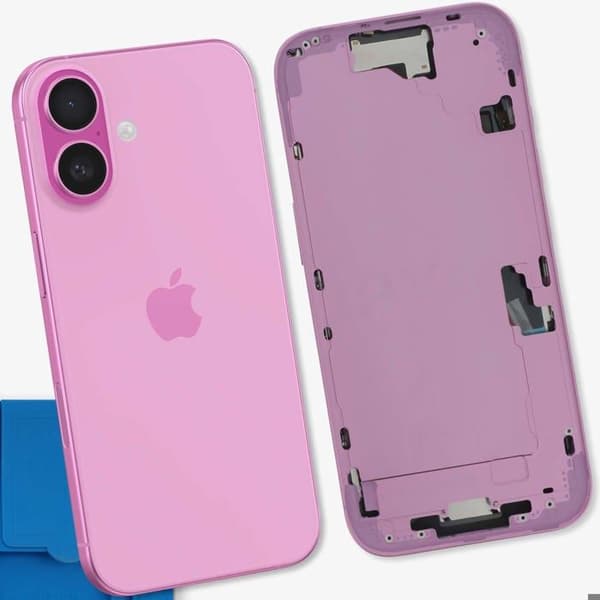 Central Chassis til iPhone 16 Præcise og Sikker Justering Rosa Ros