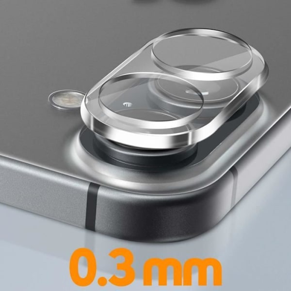 Kamerahärdat glas - AVIZAR - iPhone 16 Plus - 9H hårdhet - Totalt skydd - Genomskinlig Transparent