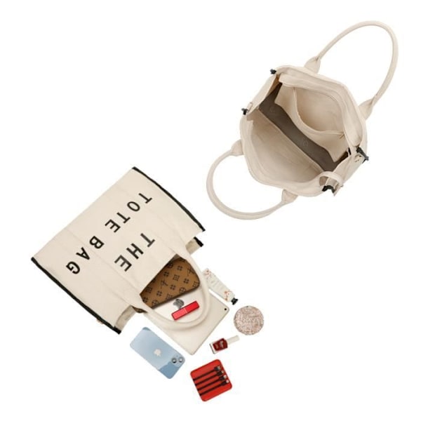 Totebag-käsilaukku kangaskokoa L Gallantry beige Beige