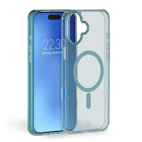 Coque - FORCE CASE - iPhone 16 - Forstærket - Air Cushion-teknologi - Grøn Transparent