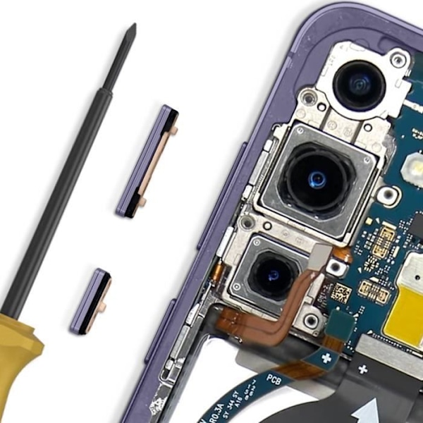 Samsung Galaxy S24 ja S24 Plus Violetin Power- ja Äänenvoimakkuusnappi Lila