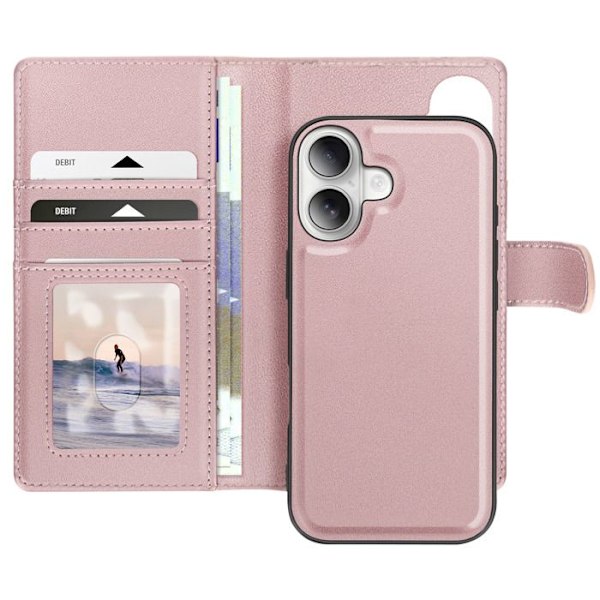Étui för iPhone 16 Avtagbar Fodral Mayaxess Rosé Champagne Rosa