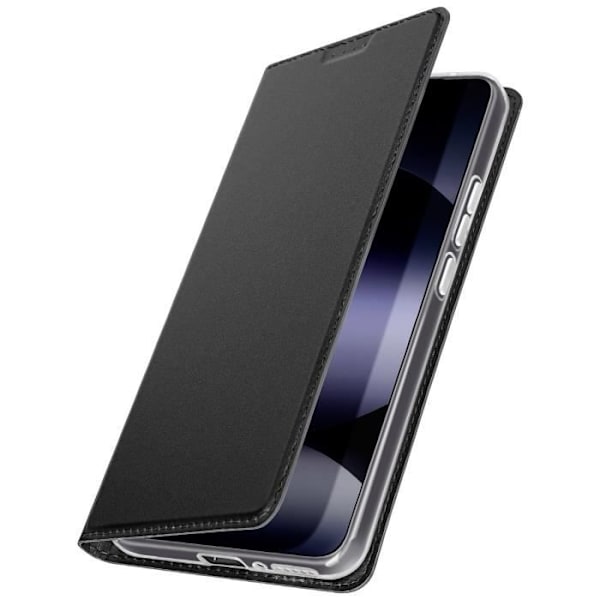 Etui til Redmi Note 14 5G Satin Effekt Kortholder Video Støtte Dux Ducis Sort Svart