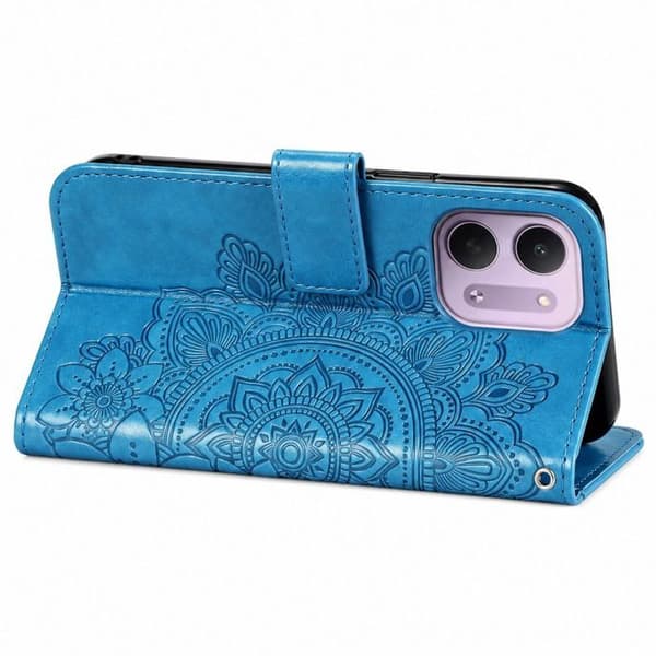 Plånboksfodral för Xiaomi Redmi 17C 5G Mandala-mönster med Stöd Blå Blå