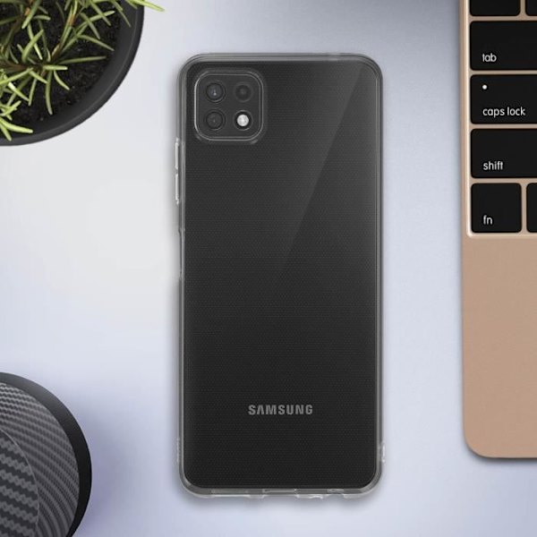 Skyddsskal - AVIZAR - Samsung Galaxy A22 5G - Mjukt - Transparent - Silikon gel Transparent