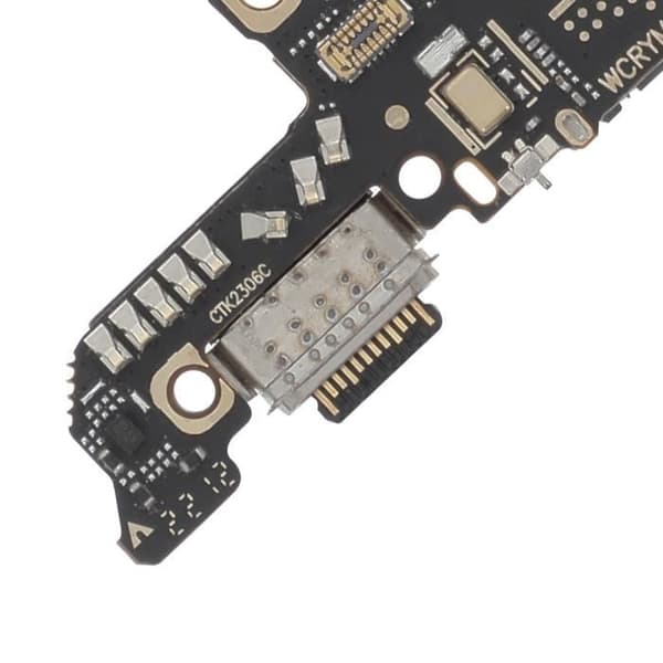 Opladningsstik + mikrofon til Honor Magic 4 Pro Black Svart