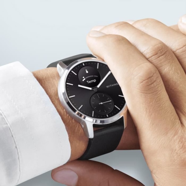 Smartwatch 42mm Vandtæt Autonomi 30 dage ScanWatch 2 Withings Sort Svart