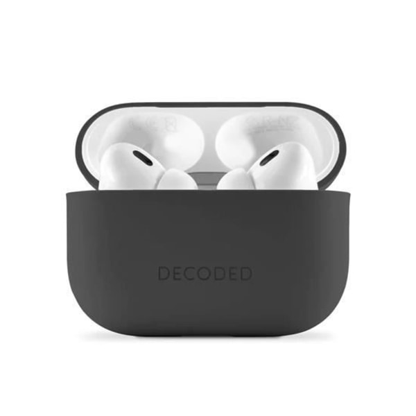Etui - Afkodet - AirCase Silikone - AirPods Pro 2 - Sort - Stødsikker beskyttelse Svart