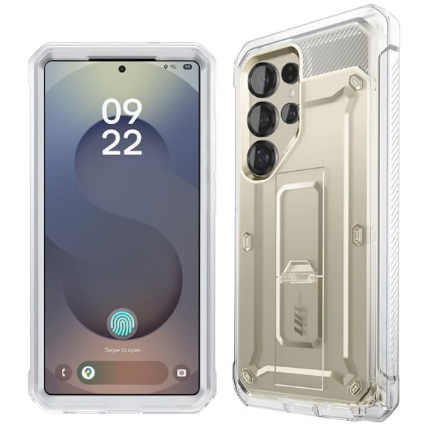 Heltäckande Skal för Samsung S25 Ultra Stötsäker Stativ Stöd Supcase Transparent Transparent