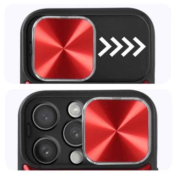 Coque MagSafe - Röd - iPhone 15 Pro Max - Kameraskydd - Videostöd - Bi-material Röd