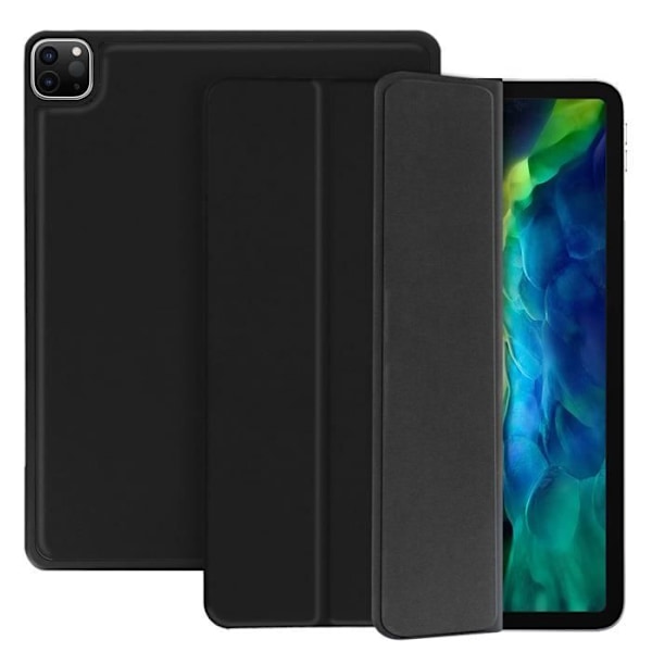 Etui - AVIZAR - iPad Pro 11 2020 - Øko-læder - Videostativ - Tyndt design - Sort Svart