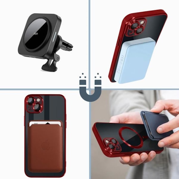 MagSafe iPhone 13 Case Silikonipunainen Magsafe Suojakuori