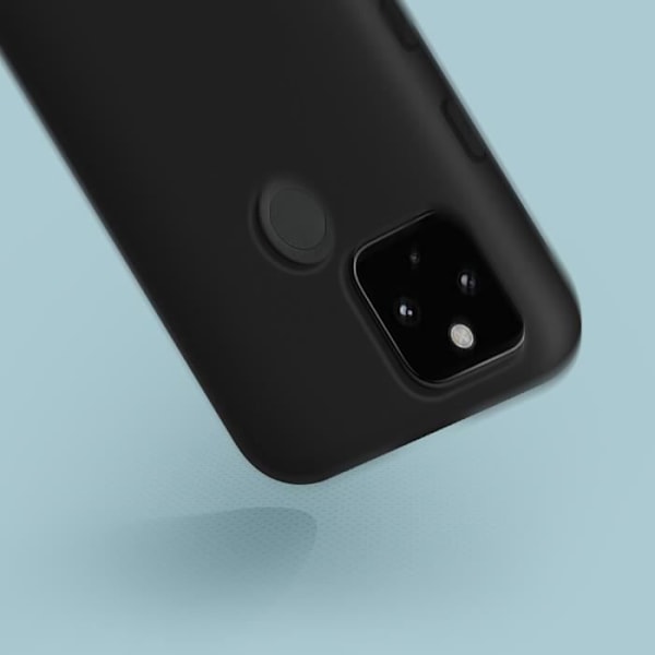 Skyddsskal - AVIZAR - Google Pixel 5 - Halvstyv silikon - Soft Touch-finish - Svart Svart