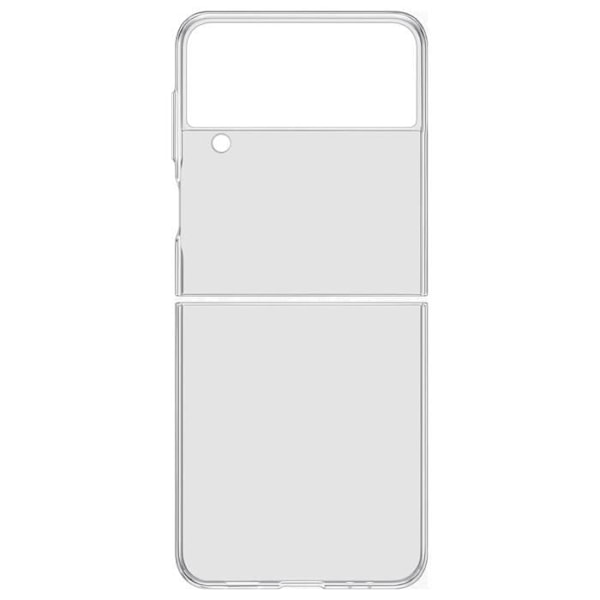 Fodral till Galaxy Z Flip 4 Silikon Anti-gulning Samsung Clear Transparent Svart Transparent