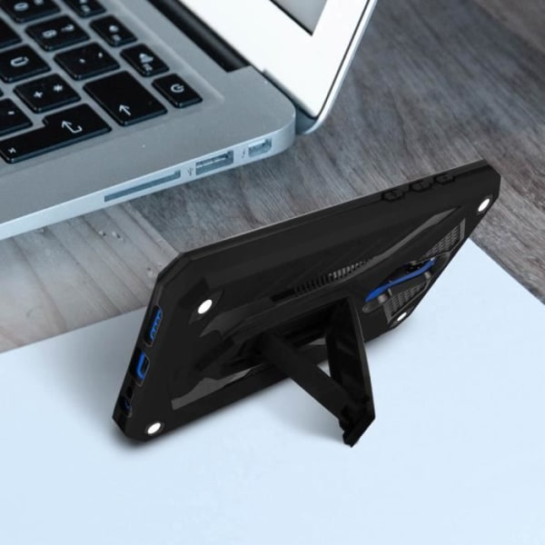 Xiaomi Redmi 8 / 8A Fodral Bi-material Stötsäkert Kickstand Stand Funktion Svart sort