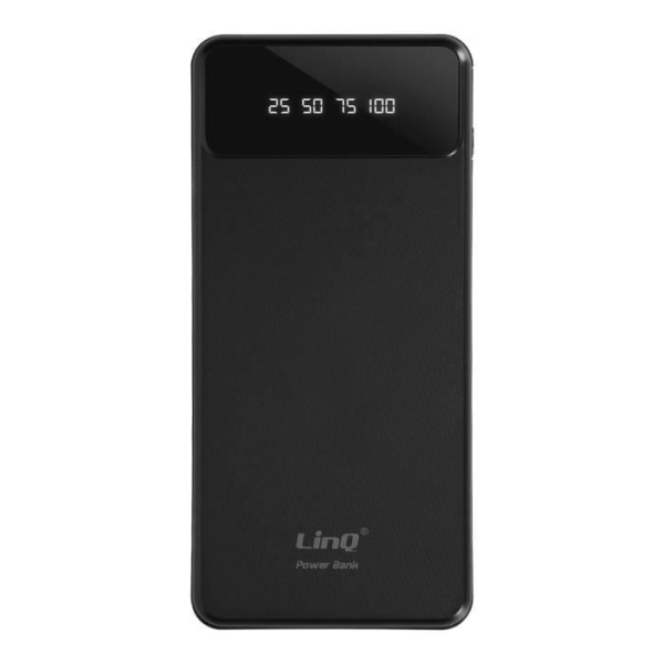 Varavirtalähde - LINQ - 15000mAh - Irrotettava 4-in-1-kaapeli - Kompakti USB-ulostulo - Musta Svart