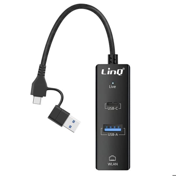 USB-hubi - LINQ - 3-in-1 - USB-C Power Delivery - Ethernet RJ45 - USB 3.0
