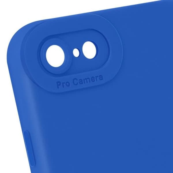 Fodral - AVISERA - iPhone 7/8/SE2020/SE2022 - Mjuk silikon - Förstärkt kam skydd - Blå Blå