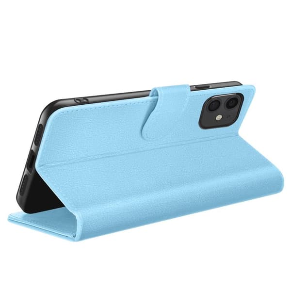 Pungetui - ZANAÉ - iPhone 11 - Horisontal Støtte - Magnetlukning - Lys Blå Blå