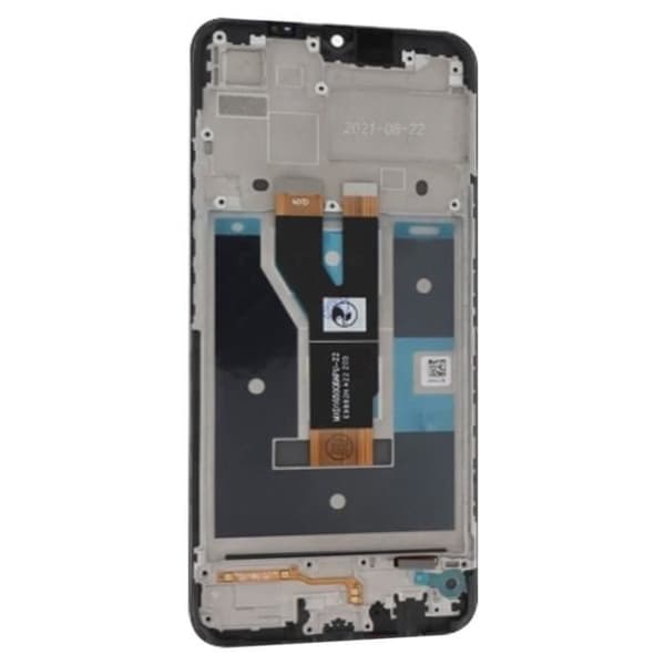 Hela Blocket för Realme C11 2021 LCD-skärm med Touchglas Ram Svart