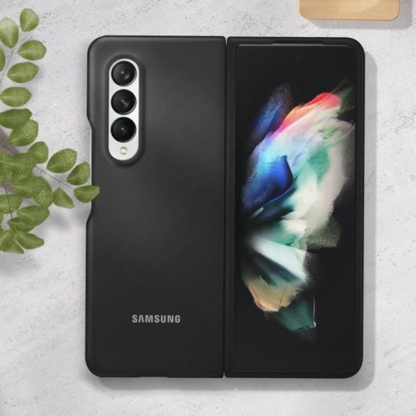 Skyddsfodral - Samsung - Galaxy Z Fold 3 - Silikon gel - Matt finish - Stötsäker och reptålig Svart