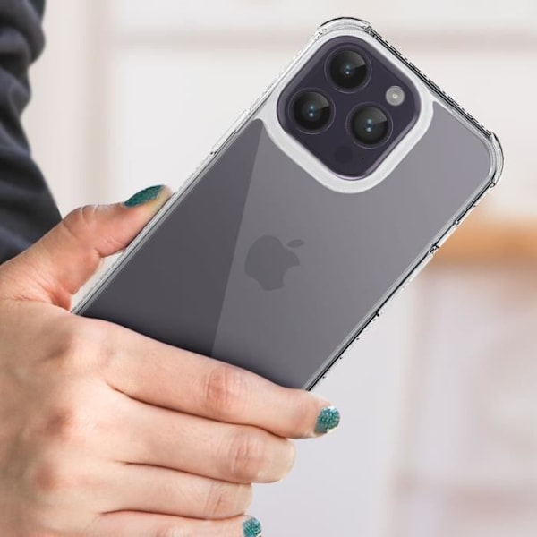 iPhone 14 Pro Max kotelo - FORCE CASE - Elinikäinen takuu - Putoamisen esto - Läpinäkyvä Vit